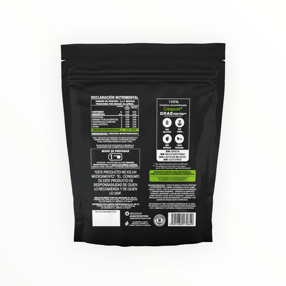 Habits Creatina Monohidratada